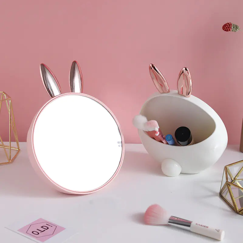 Rabbit Round Makeup Mirror
