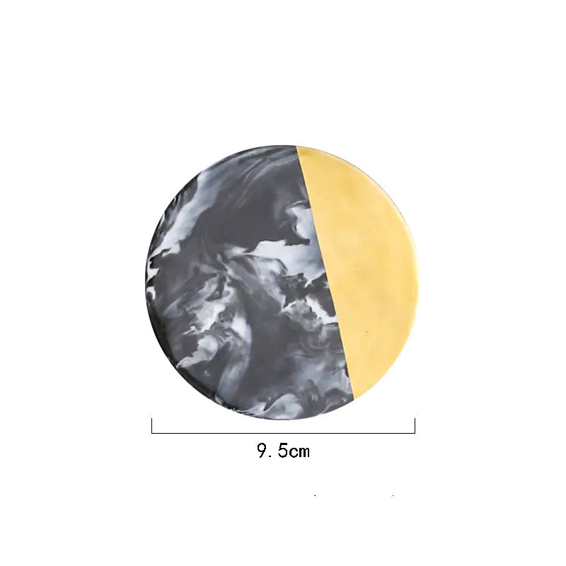 Nordic Creative Minimalist Ceramic Coaster with Marble Design
