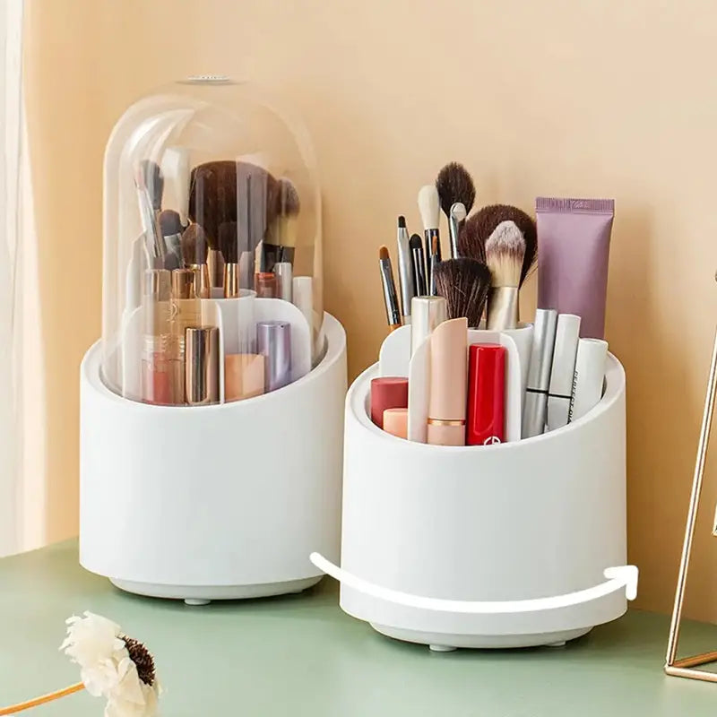 Makeup Brush Organizer & Storage Bin 360°Rotating