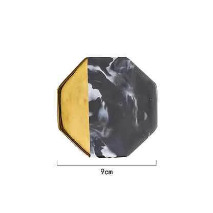 Nordic Creative Minimalist Ceramic Coaster with Marble Design