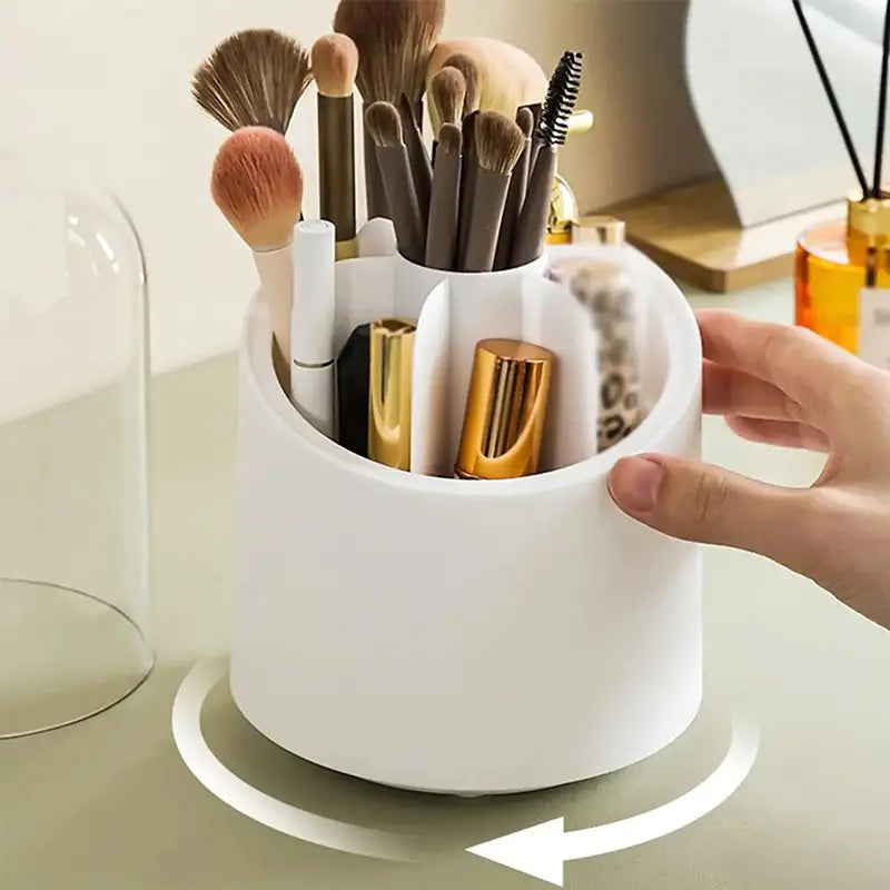 Makeup Brush Organizer & Storage Bin 360°Rotating