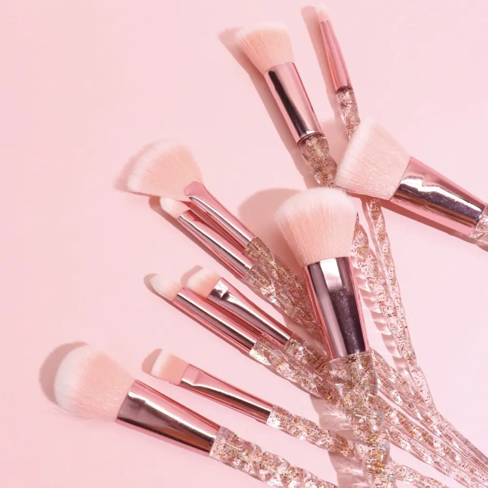 Nail Crystal Spiral Makeup Brush Set for Beginners